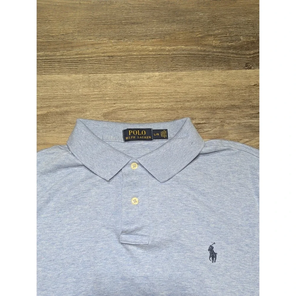Polo Ralph Lauren Men's Pima Light‎ Blue Classic Fit Short Sleeve Polo Shirt L/G